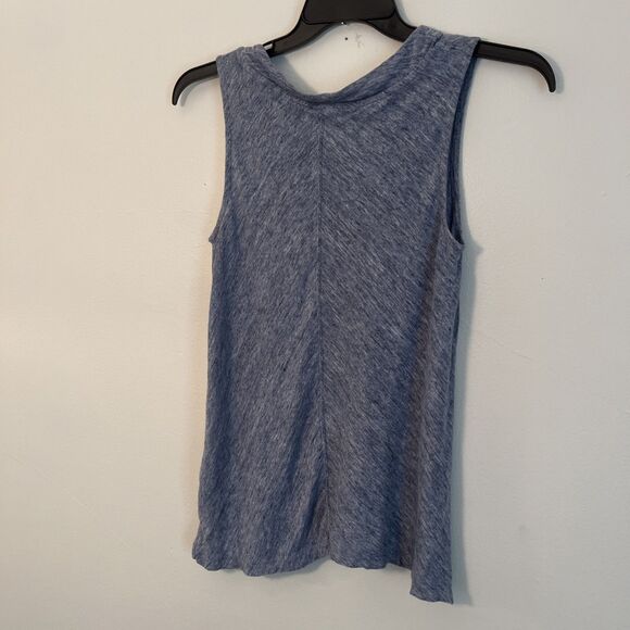 SIGRID OLSEN Knit Linen A Line Sleeveless Tank, Heathered Blue- Medium - Picture 9 of 9